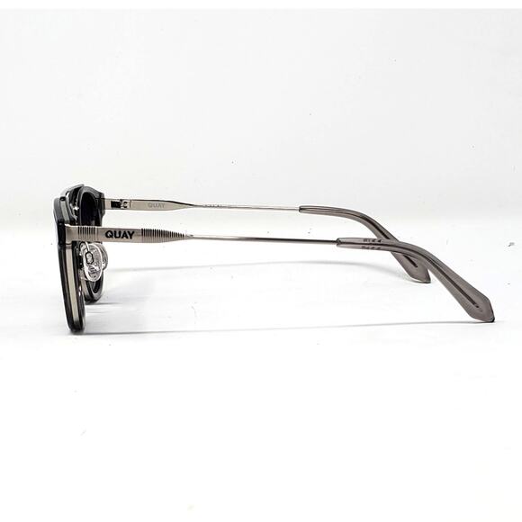 Quay Australia Getaway Smoke Sunglasses Metal Silver Gray UV Protection Womens - Picture 4 of 9